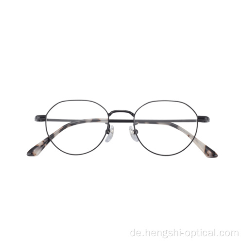 Einfaches Design maßgeschneidert Mode Brillenrahmen Frauen Round Eye Metal Brillen mit Brillen